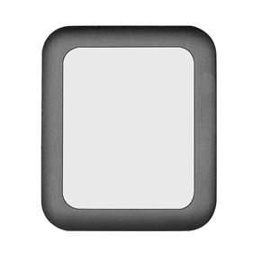 Premium Tempered Glass Film with Full Cover Metal Edge Screen Protector for Apple Watch 38mm (Black)