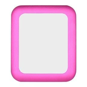 Premium Tempered Glass Film with Full Cover Metal Edge Screen Protector for Apple Watch 38mm (Rose Red)
