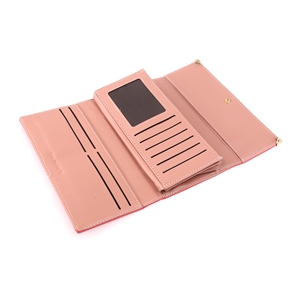 Women’s Girls Soft PU Multi Card Holder Long Wallet Purse Cellphone Bag Clutch Bag (Watermelon Red)