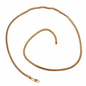Unisex Hollow Ring Shaped 18K Gold Plated Pendant Necklace (Golden)