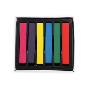 6 Colors Non-toxic Temporary Soft Pastel Hair Chalks DIY Hair Color Dye Chalks Kit